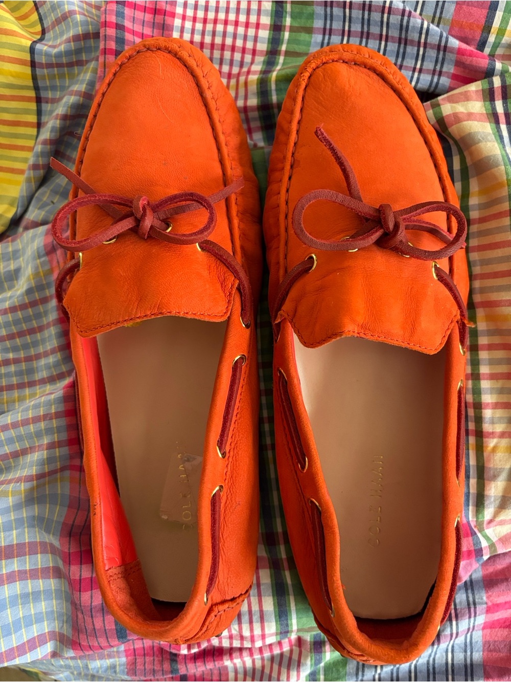 Cole Orange Suede Moccasin Loafers